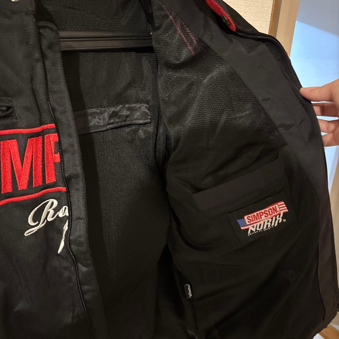 SIMPSOM 黒赤ジャケット 4L
