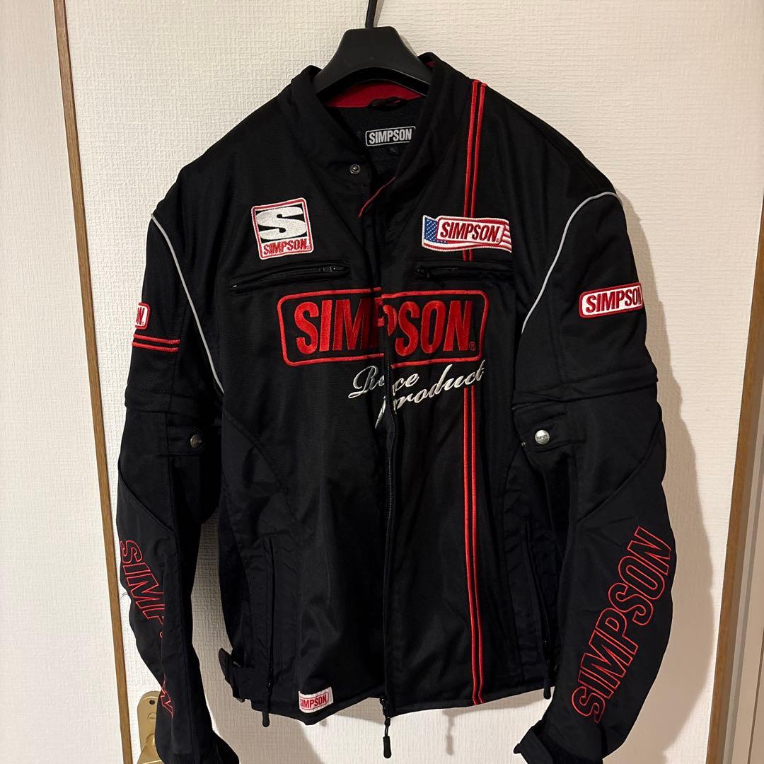 SIMPSOM 黒赤ジャケット 4L