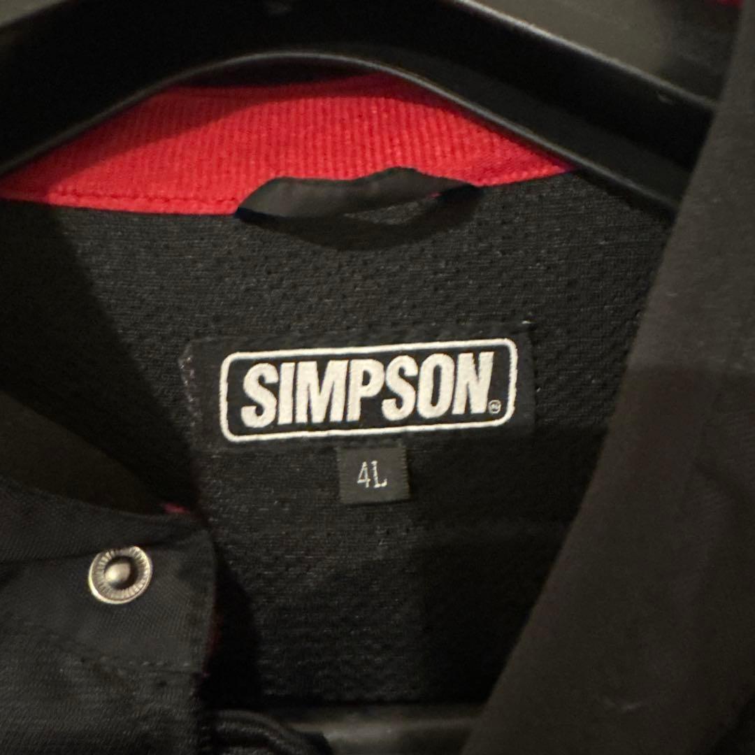 SIMPSOM 黒赤ジャケット 4L