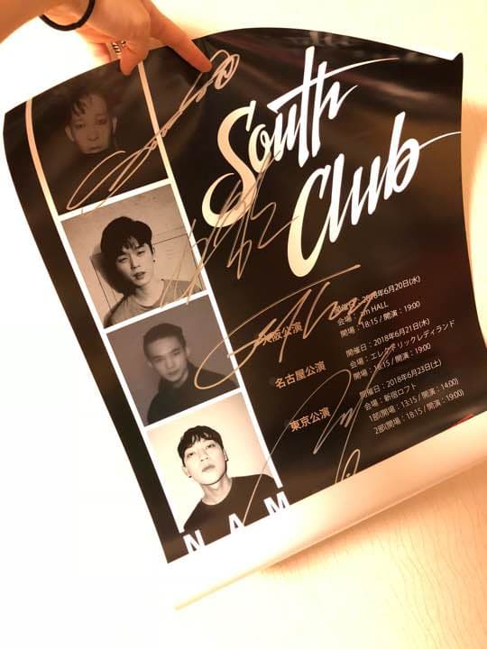 South Club,ナムテ,ナムテヒョン,テヒョン直筆サイン入りポスター