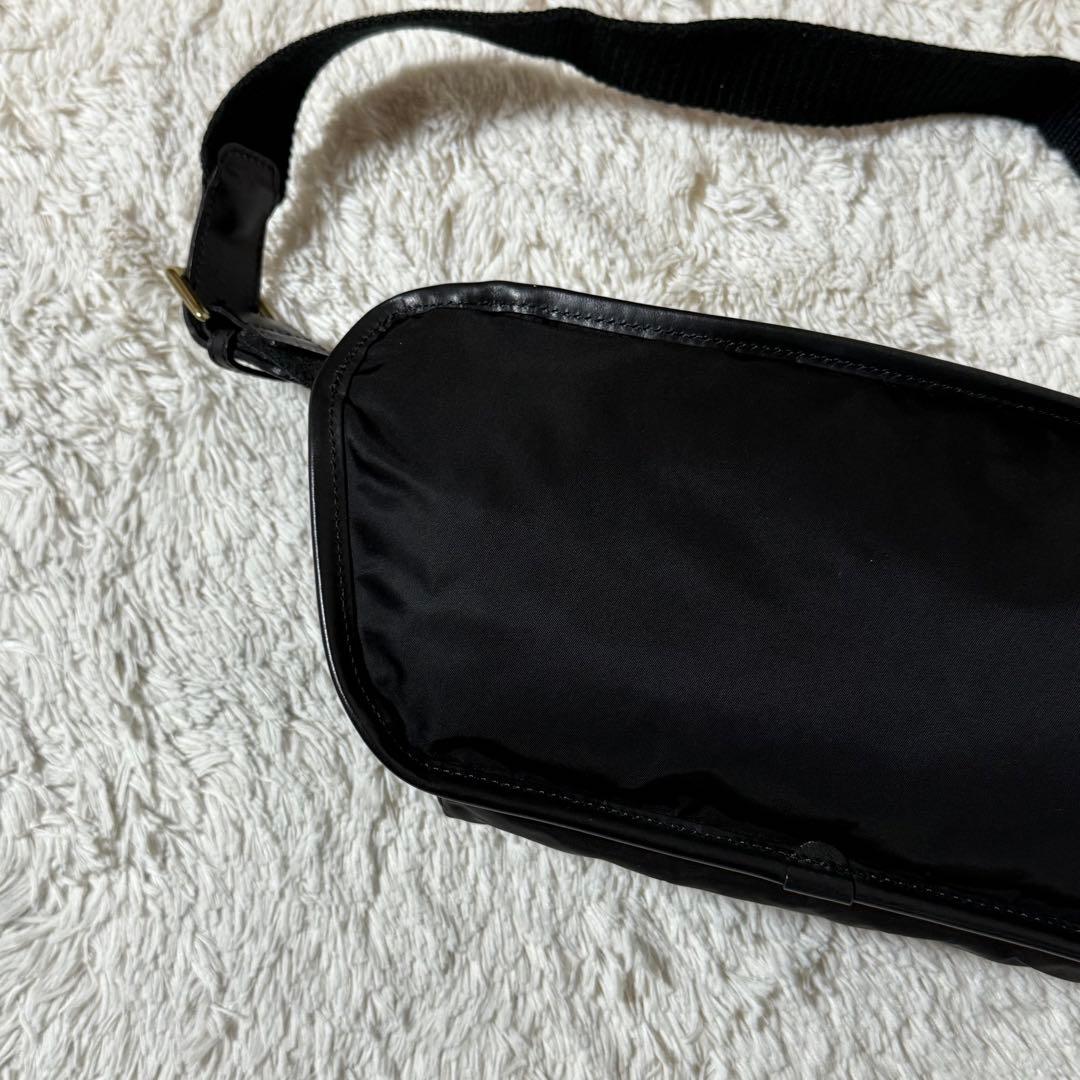 ⭐️新品未使用⭐️　felisi 799　ウエストバッグ　ナイロン×レザー　ブラック