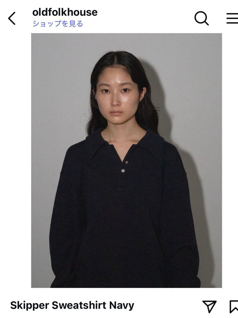 トップス Skipper Sweatshirt Navy oldfolkhouse