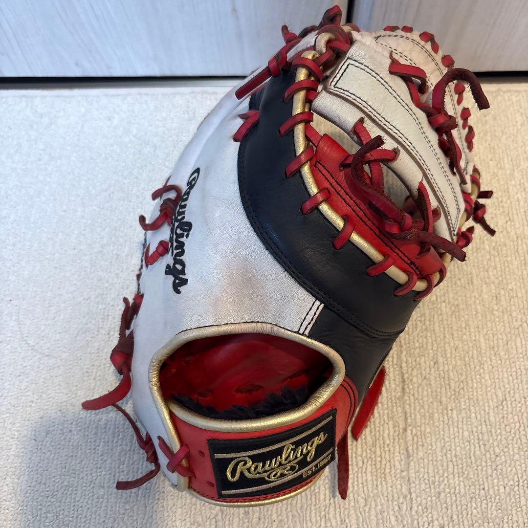 Rawlings 軟式一般　ファーストミット　白/黒/赤