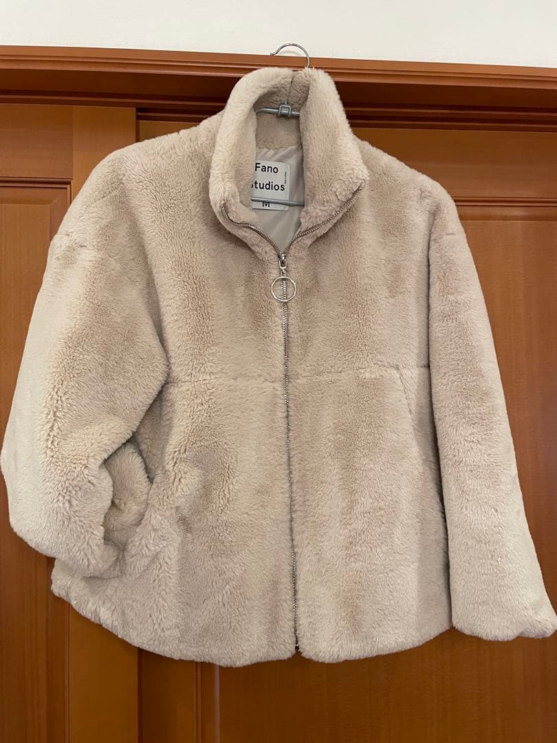 Fano Studios ジップアップブルゾン アイボリー　M ボアコート