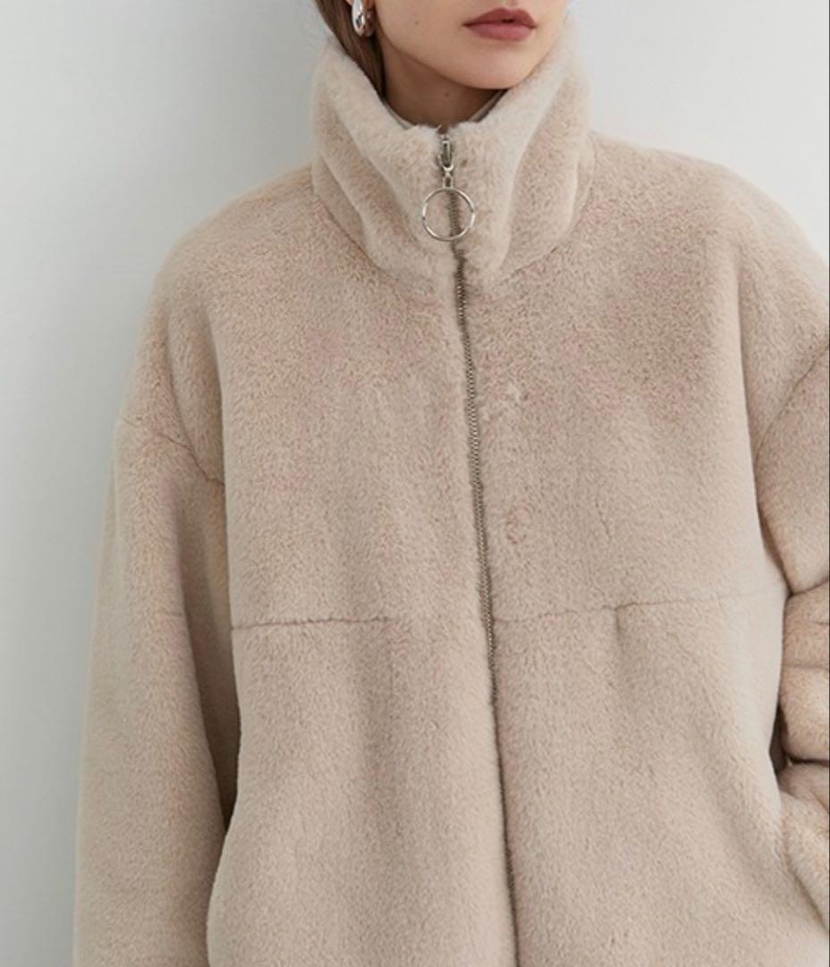 Fano Studios ジップアップブルゾン アイボリー　M ボアコート