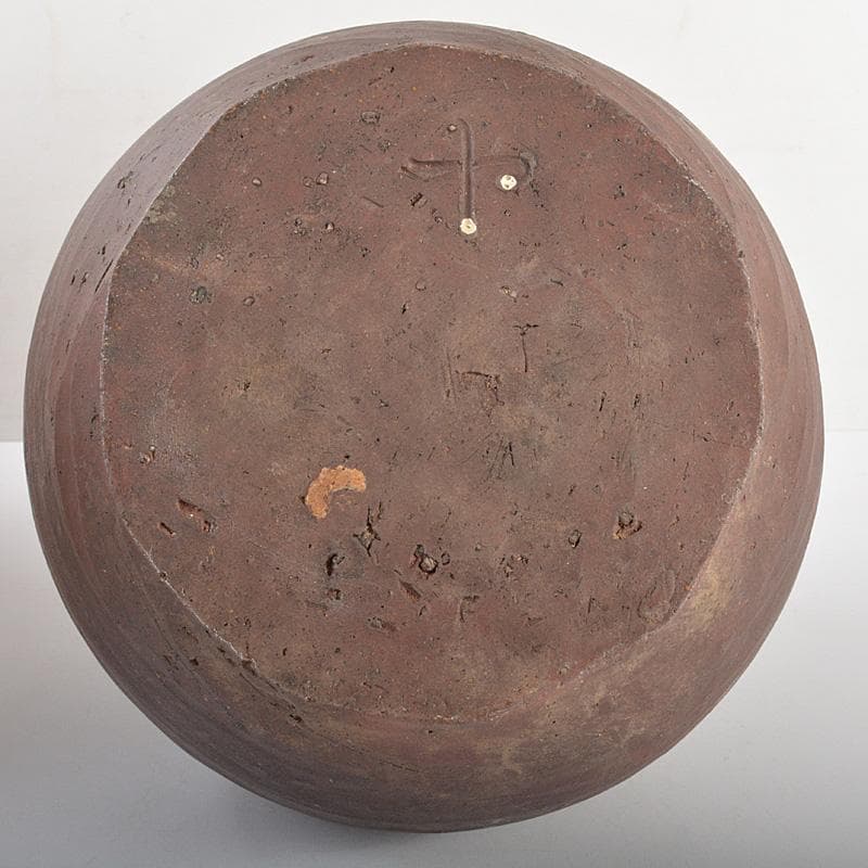 たか　備前焼　古備前　壷　花入　陶印あり　書付　C R5664C