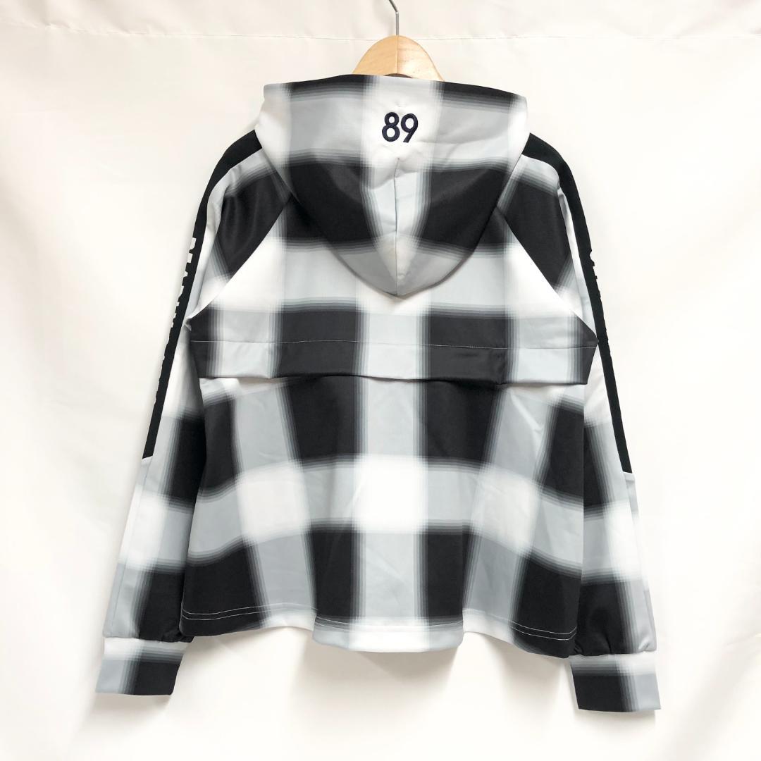 ○★新品未使用　パーリーゲイツ　チェック柄　ジップアップパーカー　1　ネイビー系