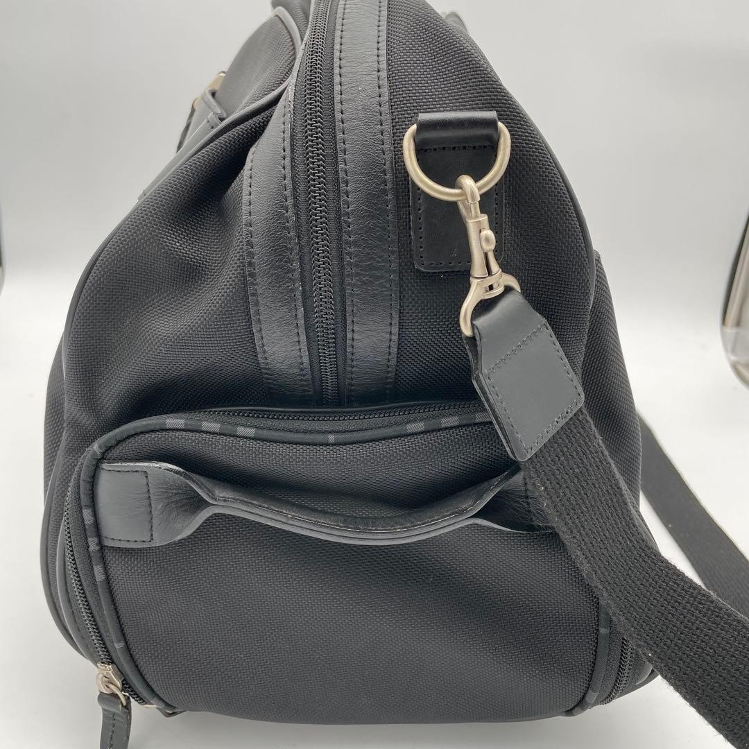 【希少】バーバリーゴルフ 2way ボストンバッグ ブラック ロゴ レザー　②