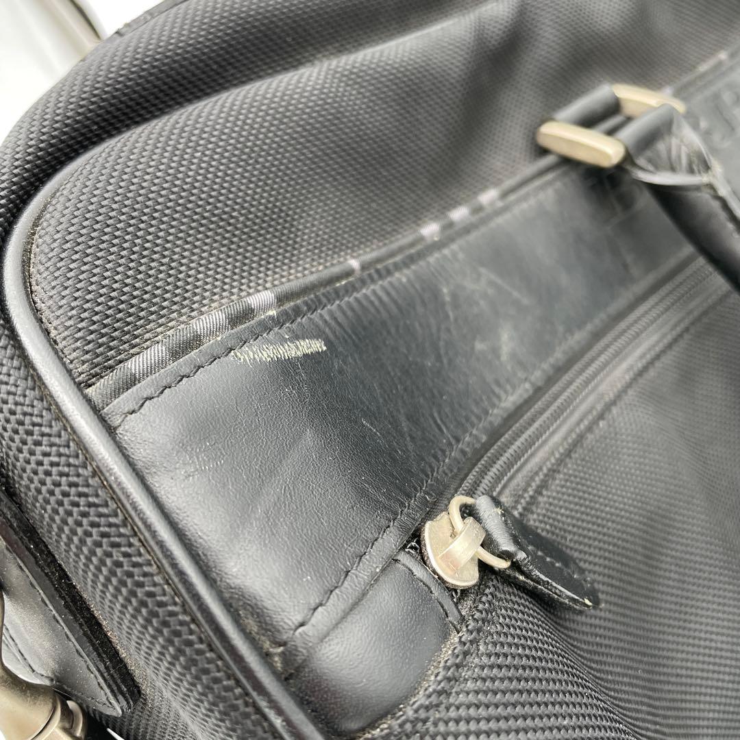 【希少】バーバリーゴルフ 2way ボストンバッグ ブラック ロゴ レザー　②