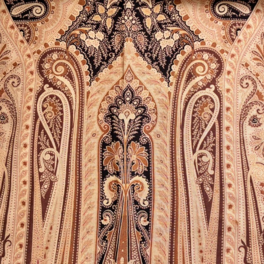 もも様 新品未使用✨エトロ 大判 ストール ペイズリーイタリア製ブラウン