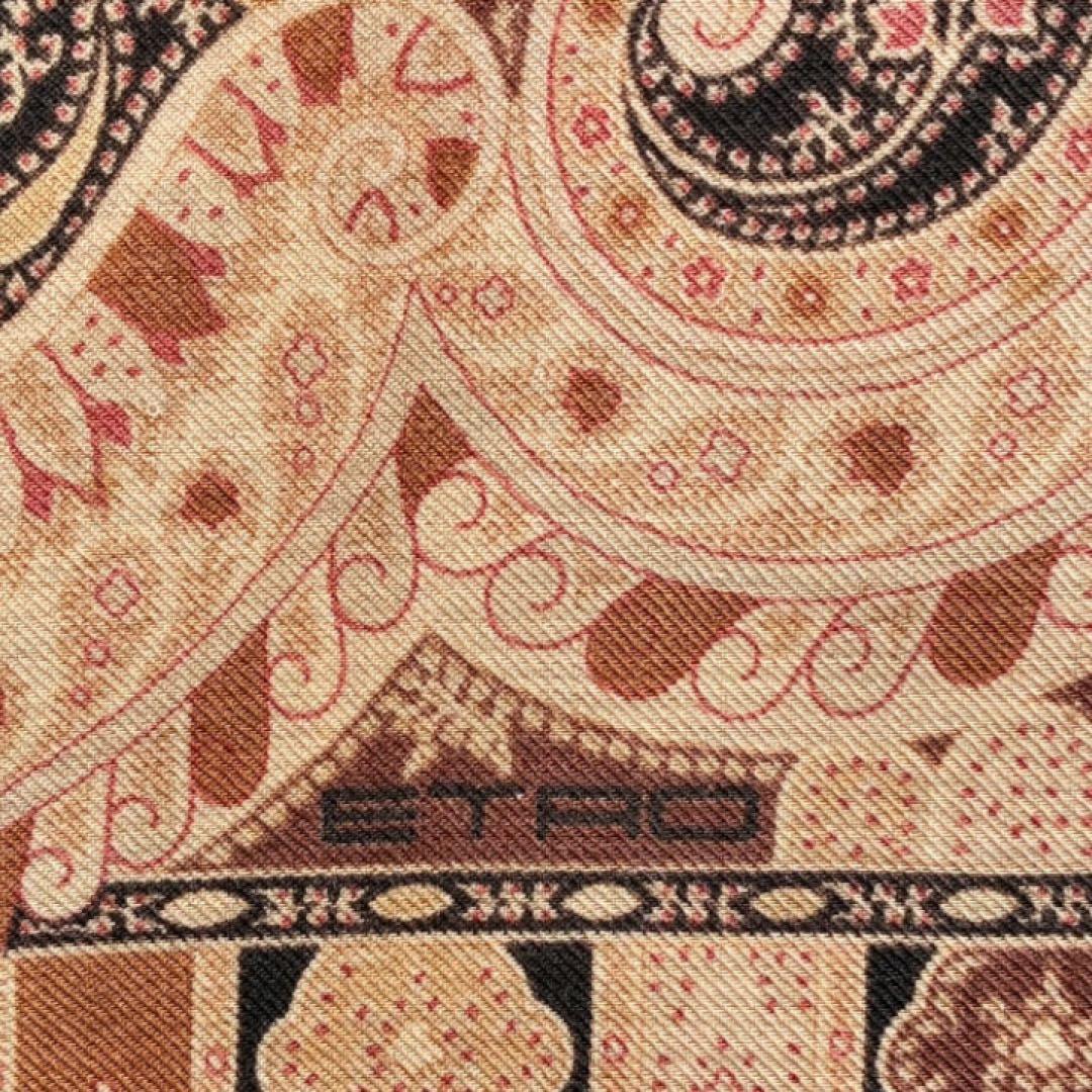 もも様 新品未使用✨エトロ 大判 ストール ペイズリーイタリア製ブラウン