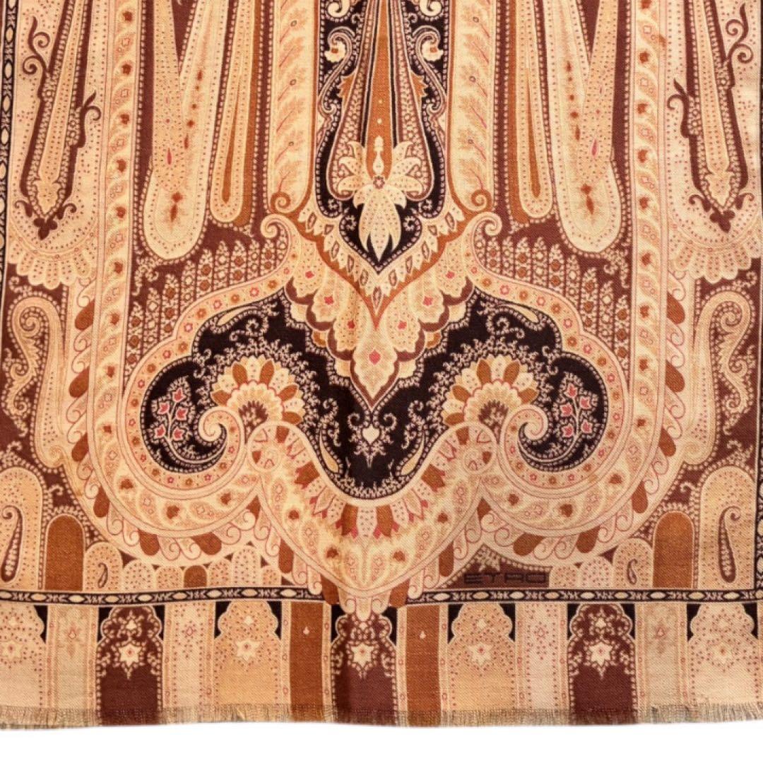 もも様 新品未使用✨エトロ 大判 ストール ペイズリーイタリア製ブラウン