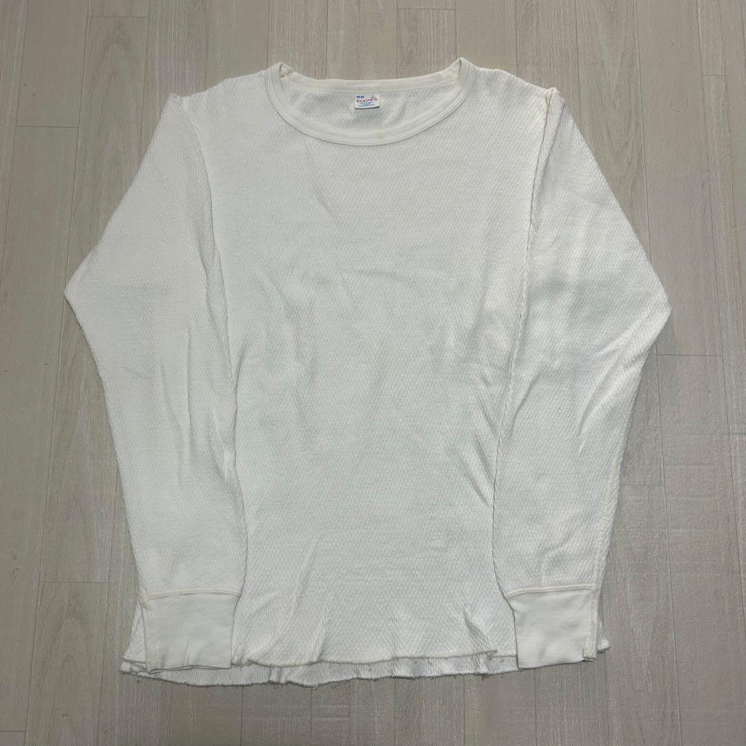 80s JOCKEY サーマル ロンT アメリカ製 コットン100% ハニカム