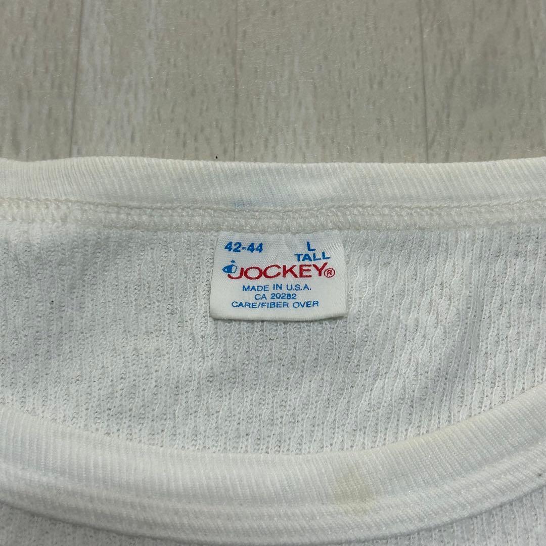 80s JOCKEY サーマル ロンT アメリカ製 コットン100% ハニカム