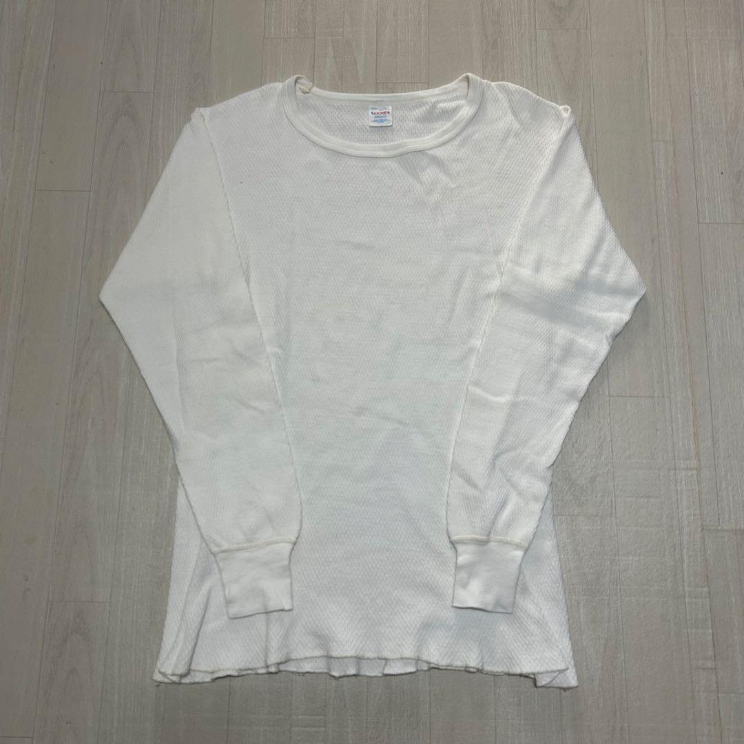 80s JOCKEY サーマル ロンT アメリカ製 コットン100% ハニカム