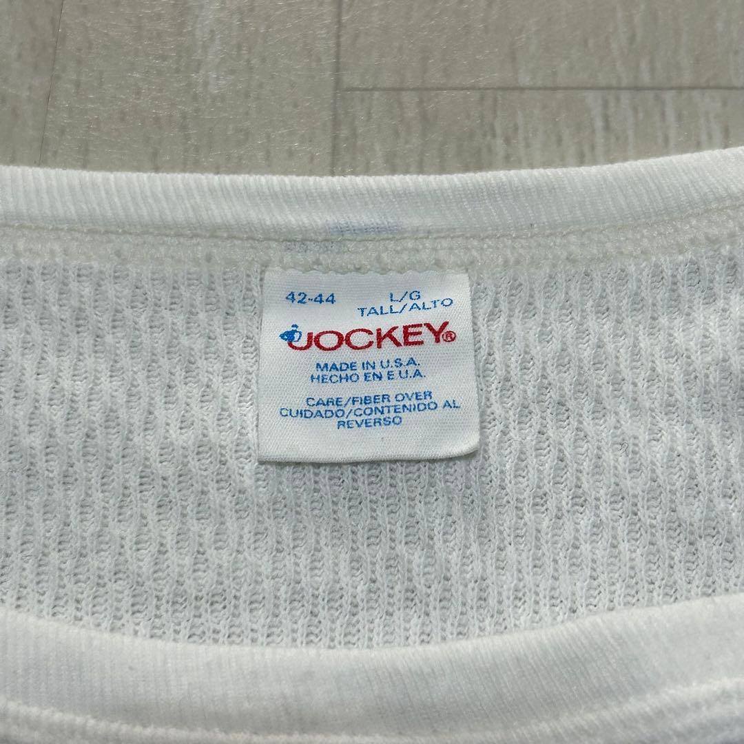 80s JOCKEY サーマル ロンT アメリカ製 コットン100% ハニカム
