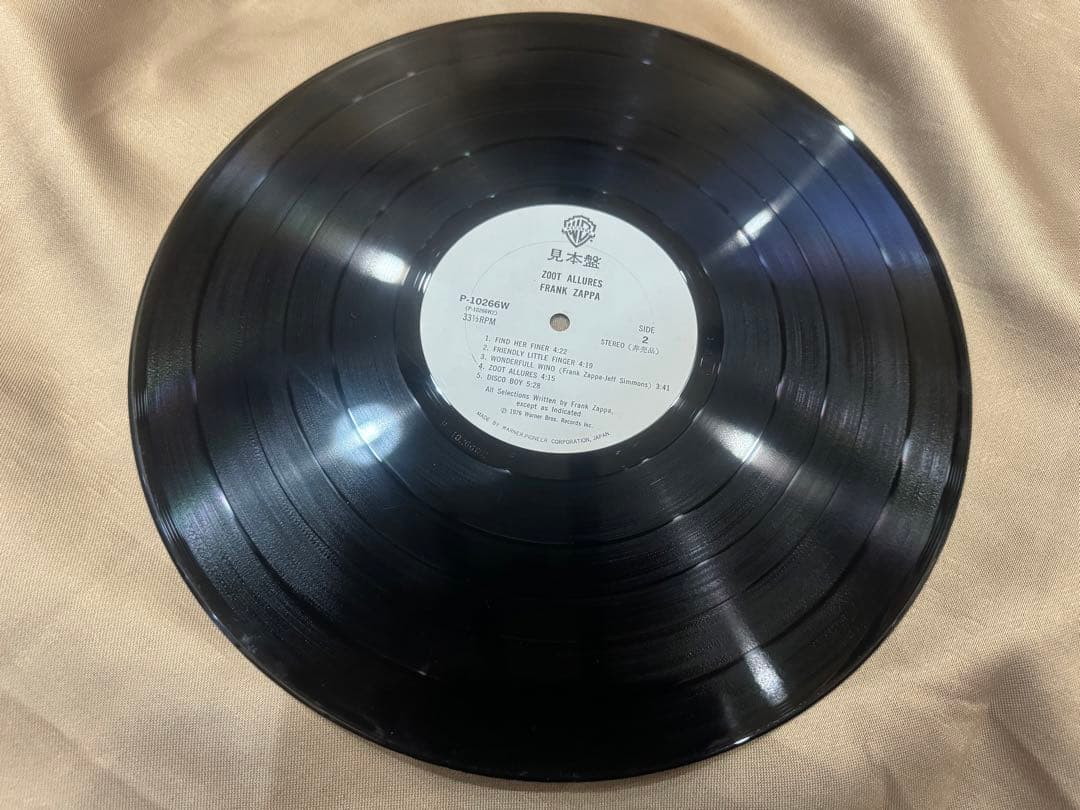 プロモFRANK ZAPPA/ZOOT ALLURES/P10266W LP