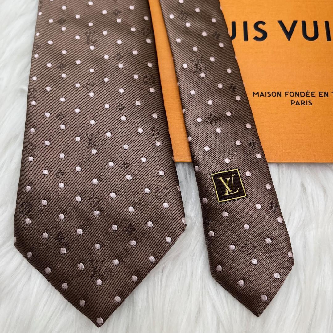極美品✨ルイヴィトン　Louis Vuitton　モノグラム　シルクネクタイ