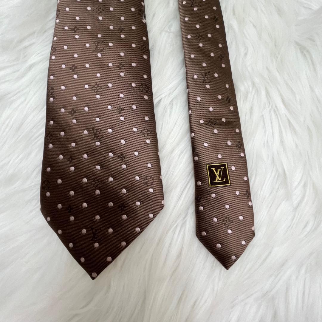 極美品✨ルイヴィトン　Louis Vuitton　モノグラム　シルクネクタイ
