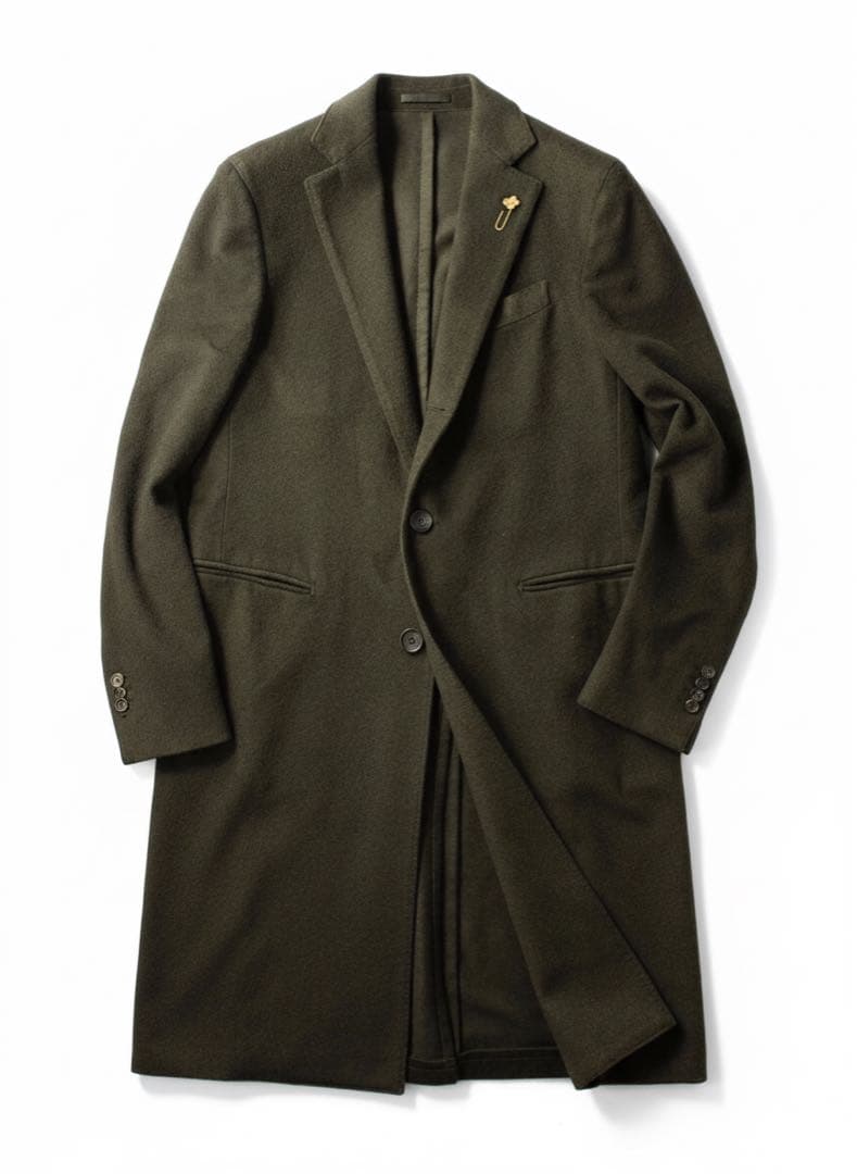 【1回のみ着用】LARDINI ラルディーニ カシミアチェスターコート50