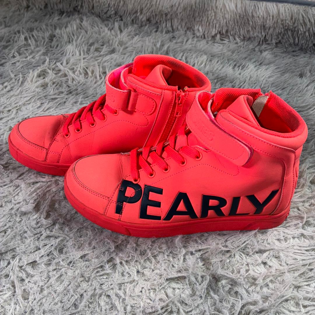 美品PEARLY GATES ゴルフスパイク HI ハイカット ピンク 24.5
