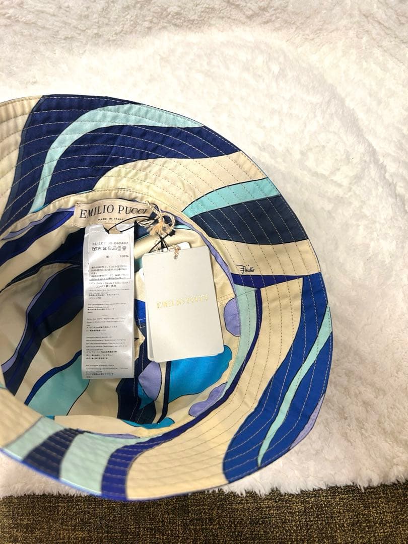 新品未着用 Emilio Pucci バケットハット シルク100%
