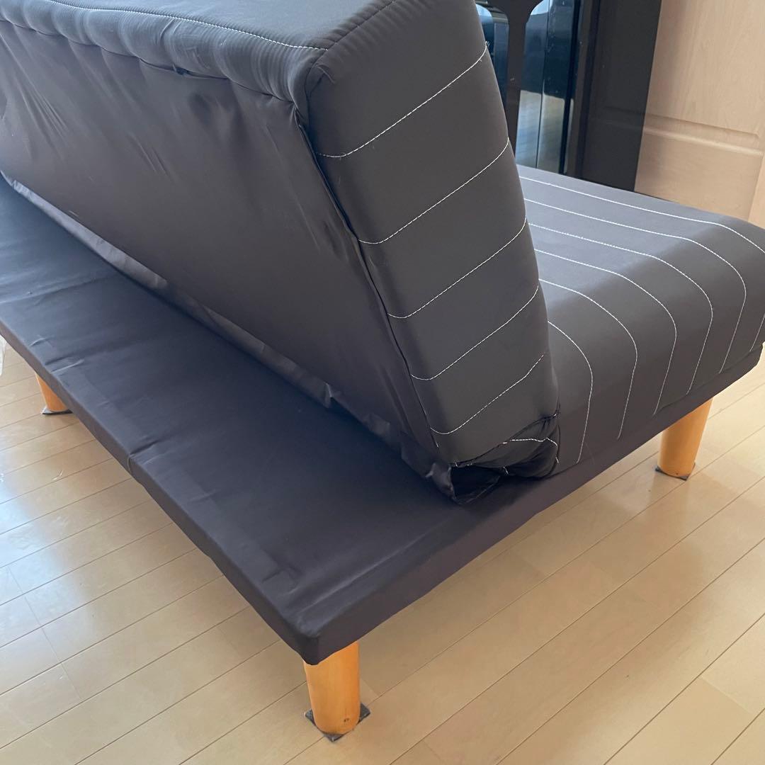 ソファベッド シングルベッド ダークブラウン