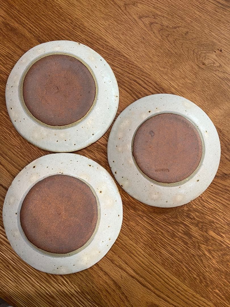 市野吉記　円形プレート　18.7cm 3枚セット