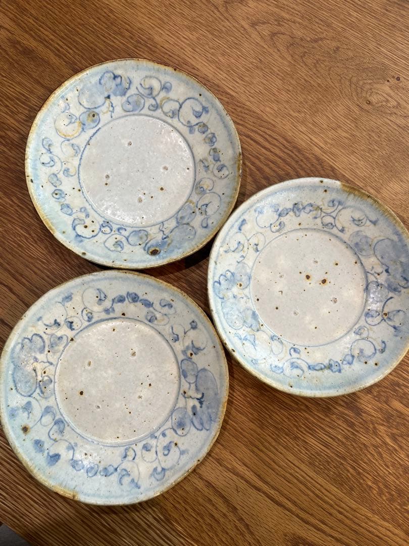 市野吉記　円形プレート　18.7cm 3枚セット