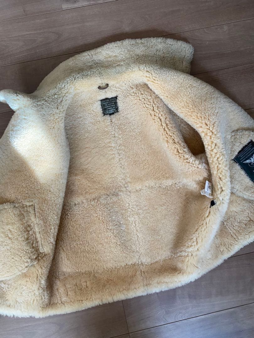 ドッグファイト B-3 ムートン フライトジャケット M 茶 羊革