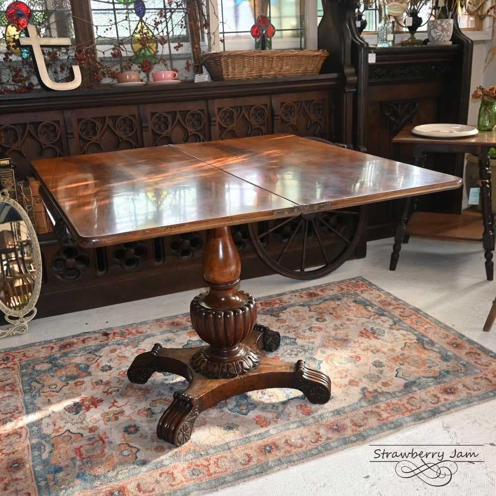 L3705-220 英国アンティーク ゲームテーブル ダイニングテーブル