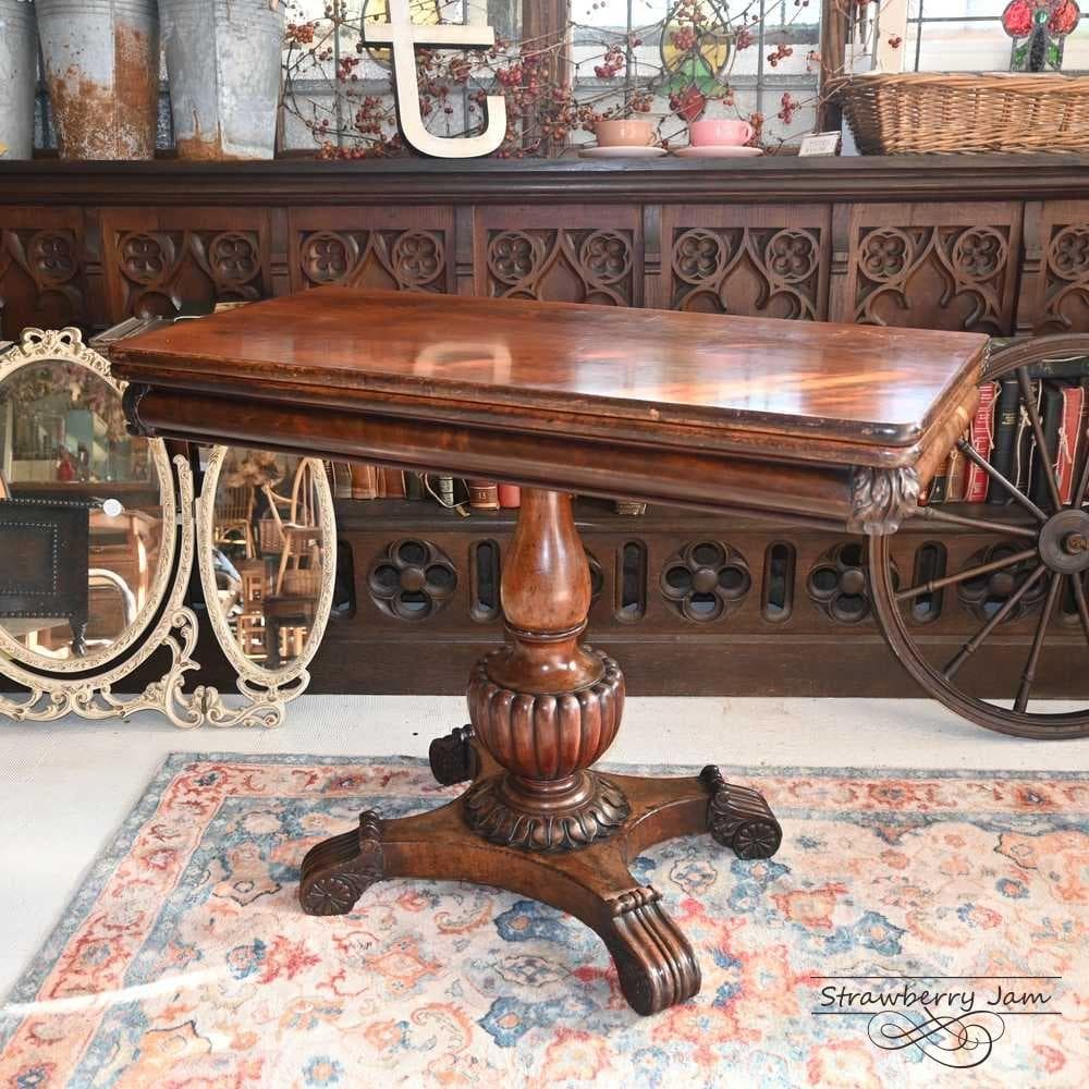 L3705-220 英国アンティーク ゲームテーブル ダイニングテーブル