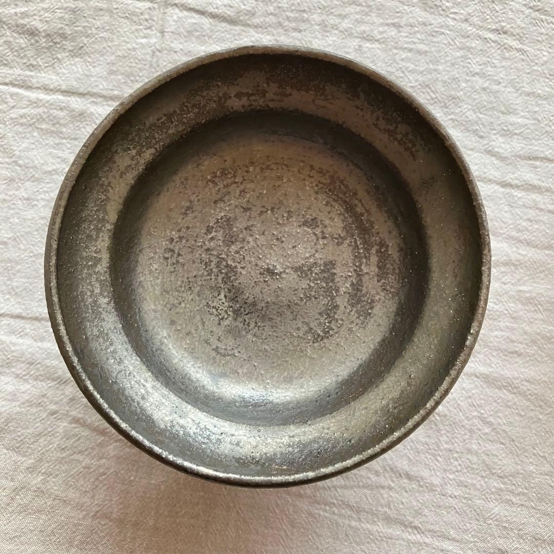 【新品未使用】安福由美子　黒錆　高台　小鉢　2点セット