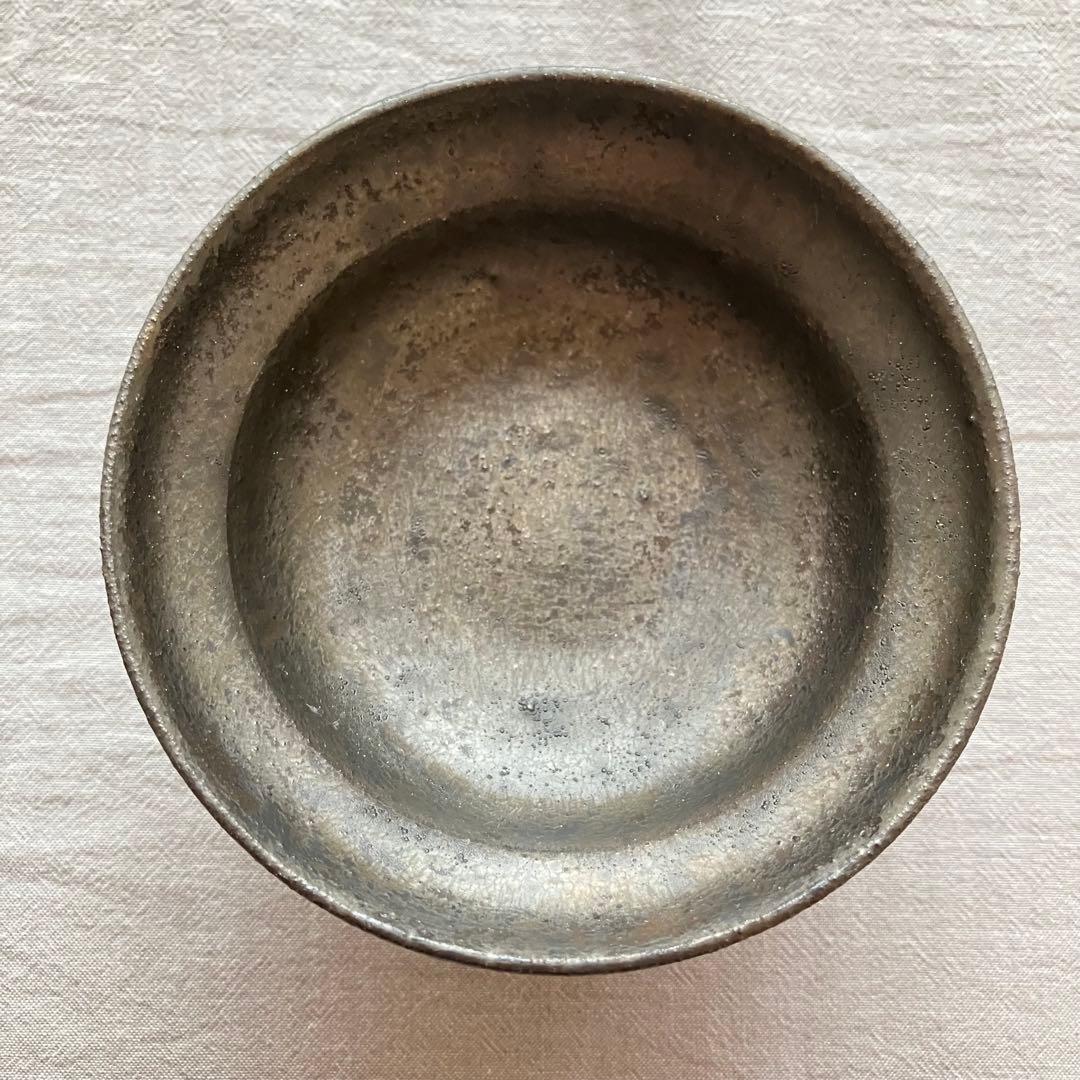 【新品未使用】安福由美子　黒錆　高台　小鉢　2点セット