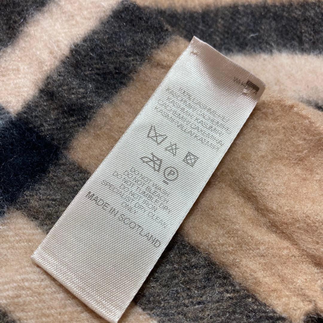 【美品】BURBERRY マフラー メガチェック ベージュ　カシミヤ100