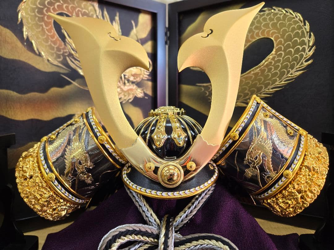 【展示品限り】五月人形　兜　くわ型　収納飾り　五月人形　閉店セール　S6