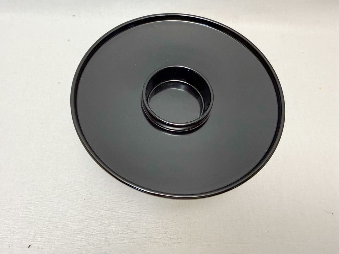 未使用 塗師 静峰作 懐石道具 輪島塗 木製盃台 引盃松葉蒔絵5客 共布 共箱