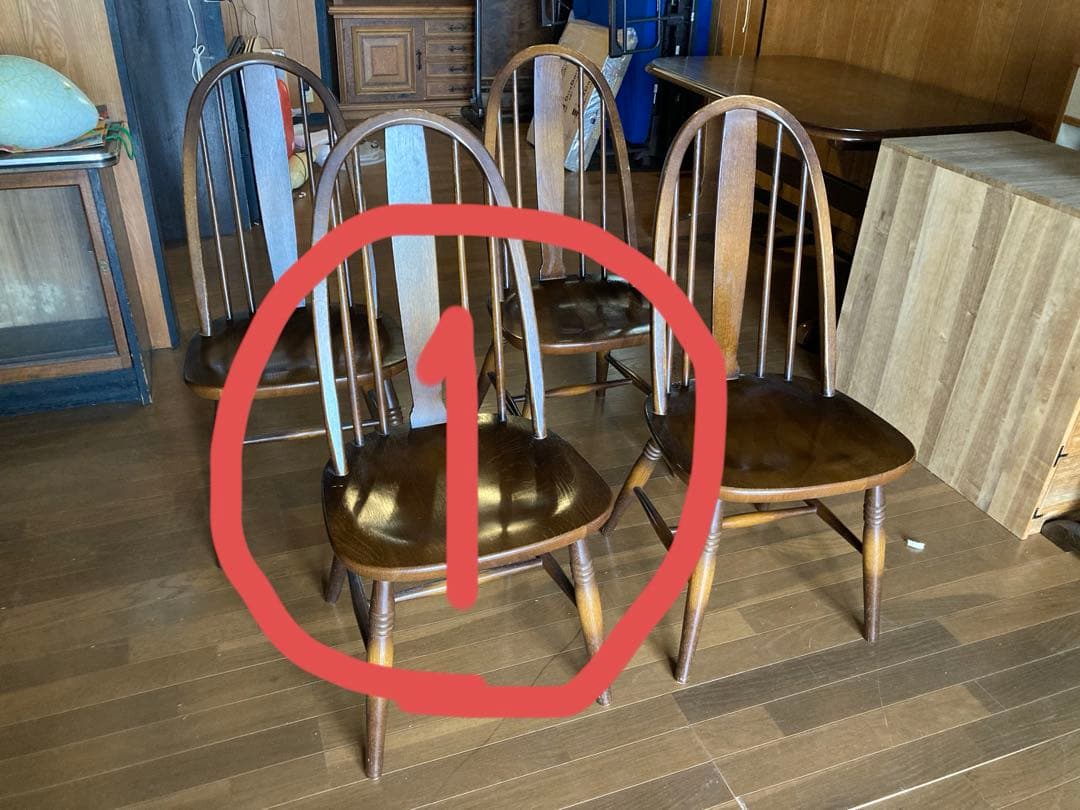 NH388　木製ダイニングチェア 4脚セット