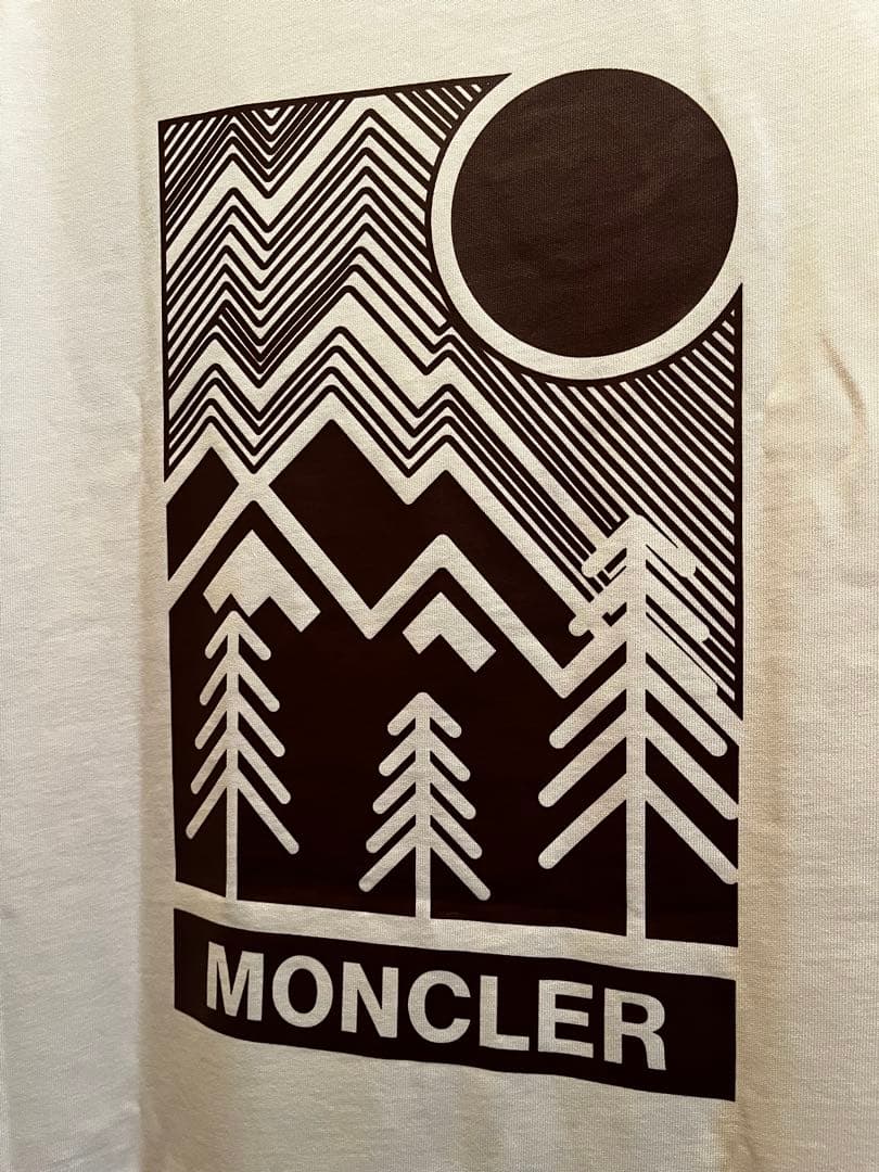 MONCLER アイボリー Tシャツ BEYOND PERFORMANCE