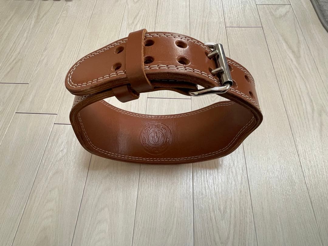 【美品】GOLD'S GYM プロレザー パワーベルト S