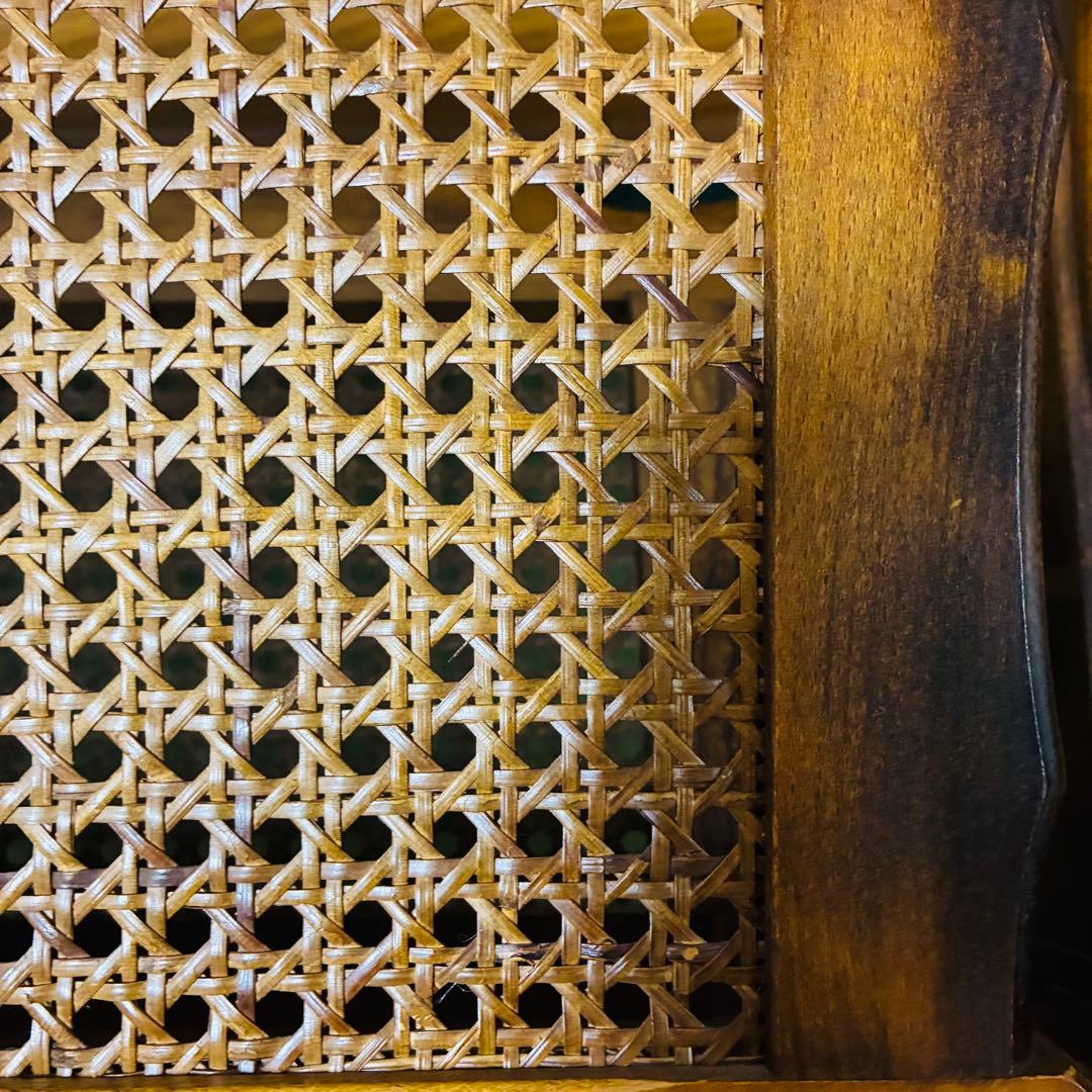 オールドカリモク　サイドテーブル　マガジンラックつき　コロニアル