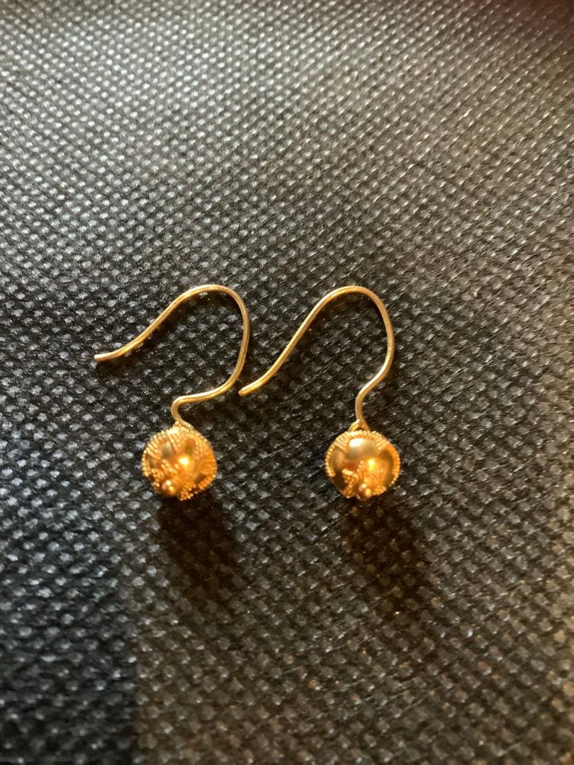 未使用　24金　海外製ピアス