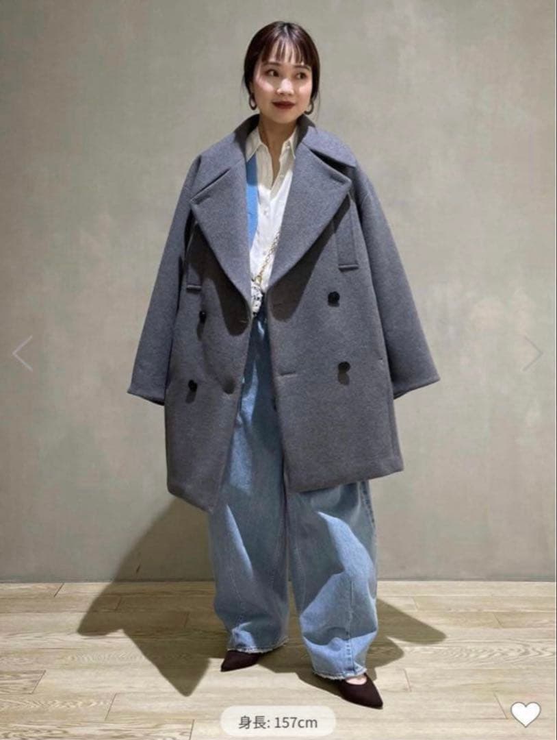 早い者勝ち⭐︎美品⭐︎ビッグラペルコート　アダムエロペ