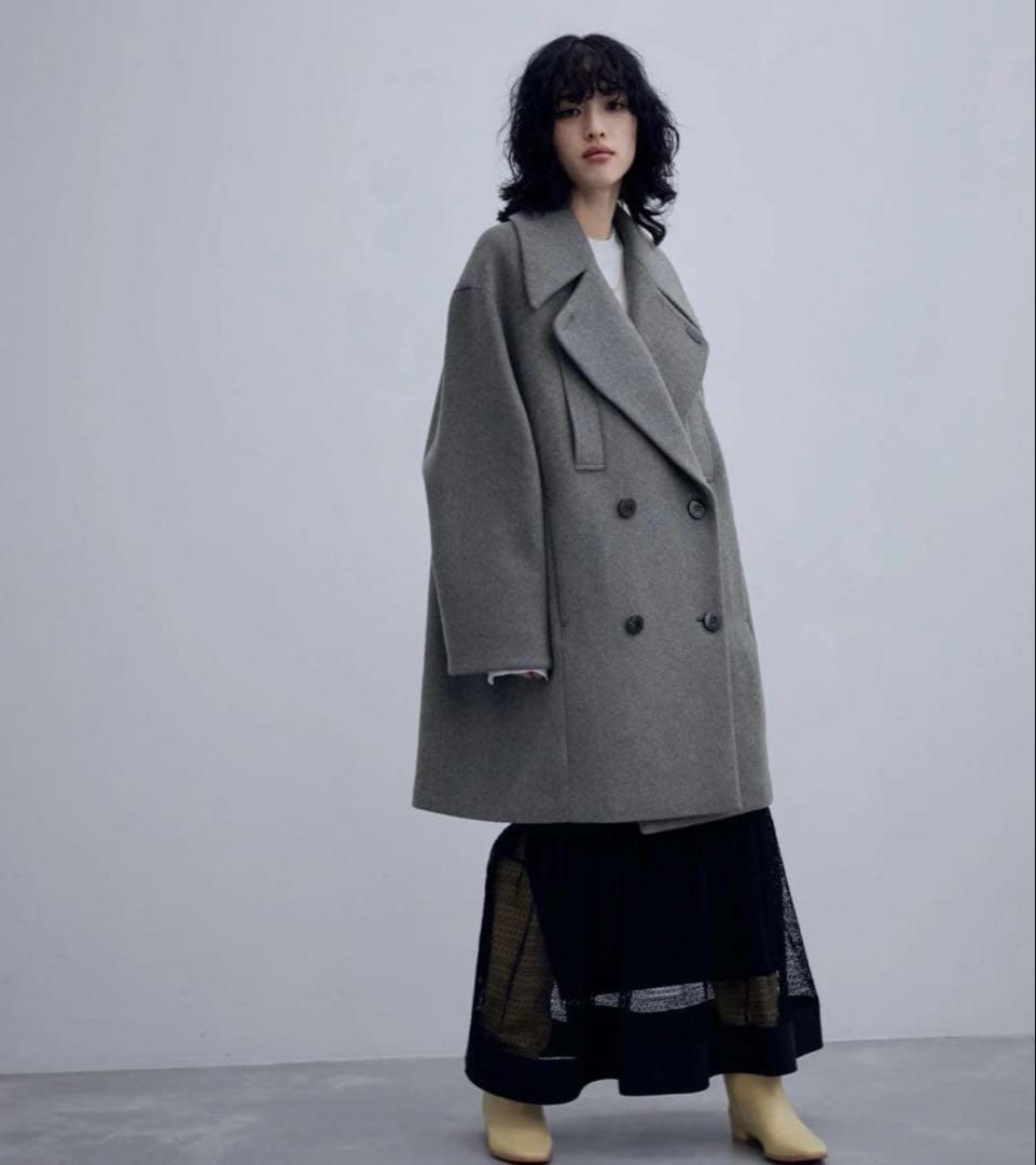 早い者勝ち⭐︎美品⭐︎ビッグラペルコート　アダムエロペ