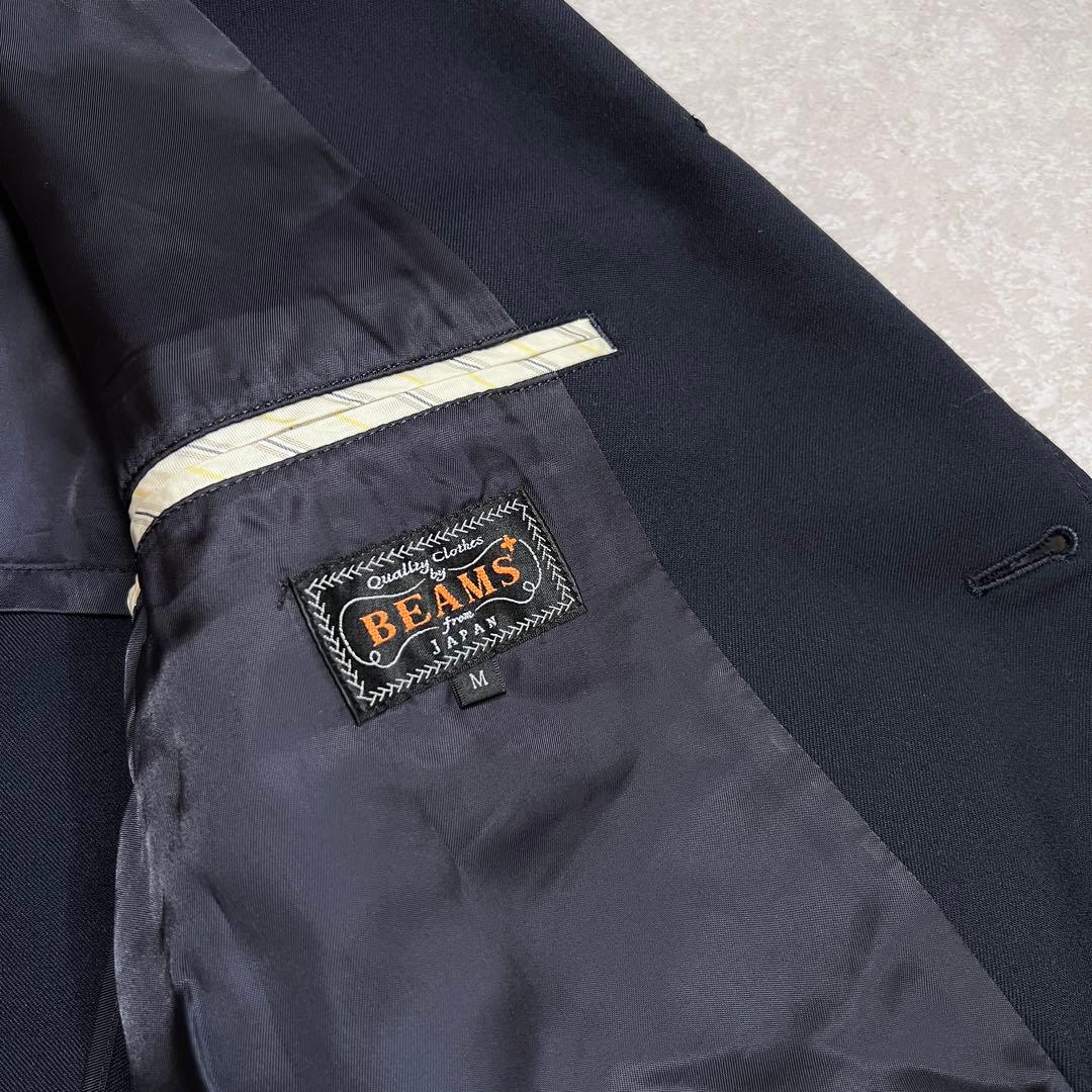 【美品】ビームスプラス コーデュラ ブレザージャケット 紺ブレ金ボタンネイビーM