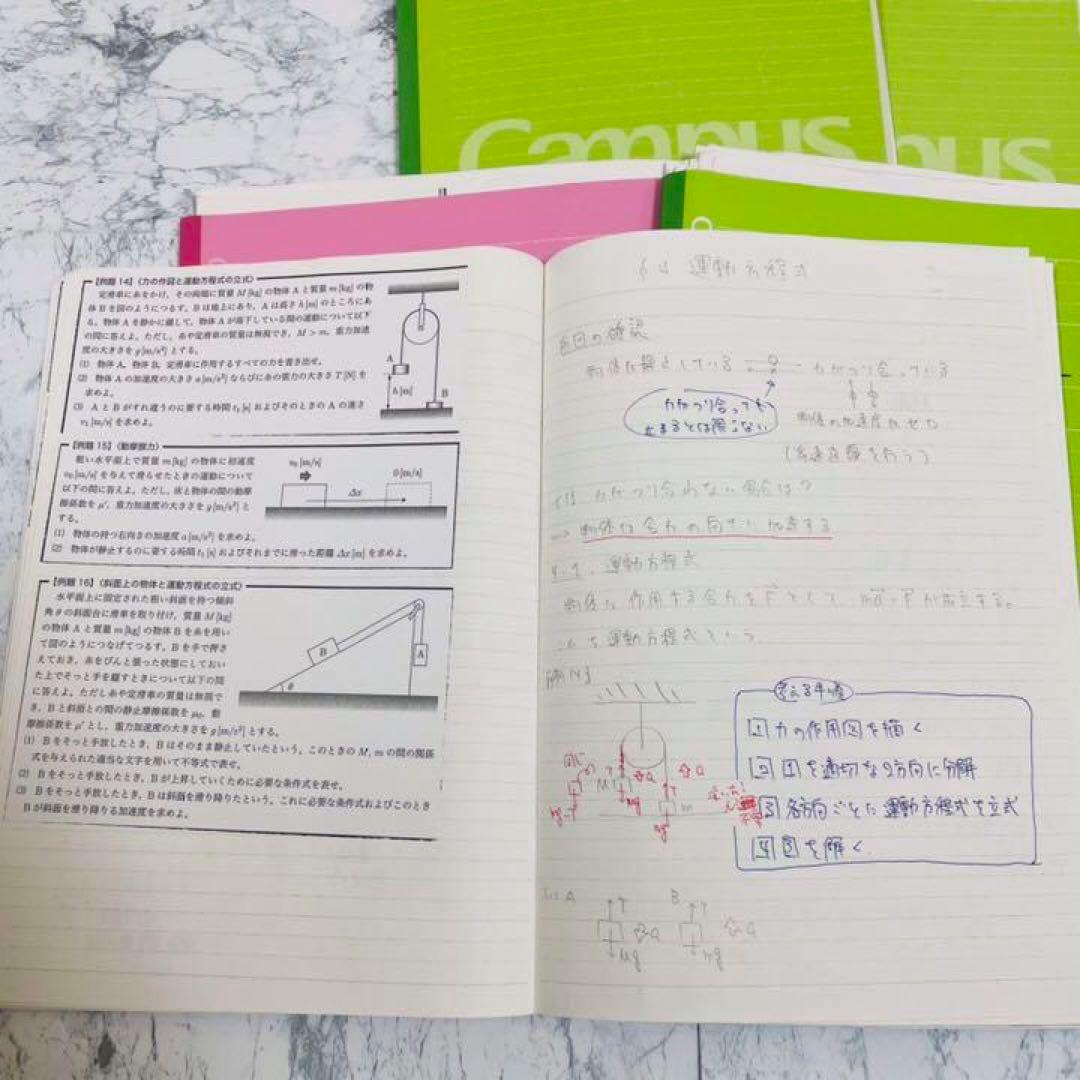 鉄緑会　物理基礎講座　問題集　高2 前期後期　授業プリント　講義ノート　セット