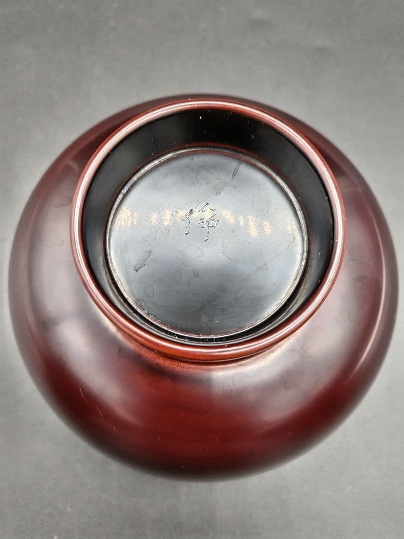 岩手県浄法寺漆器「御山御器」木製 黒赤グラデーション 汁椀五客