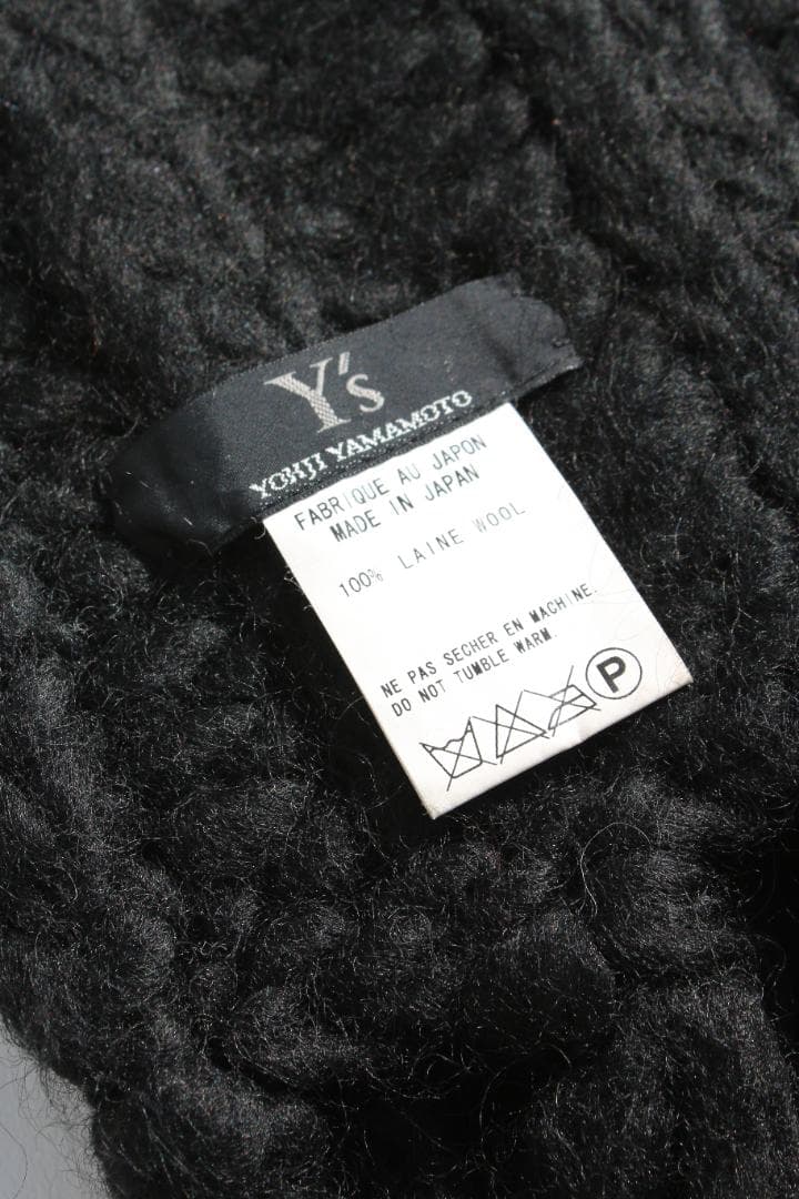 Y's ワイズ 大判スカーフ Yohji Yamamoto 黒 ヨウジヤマモト