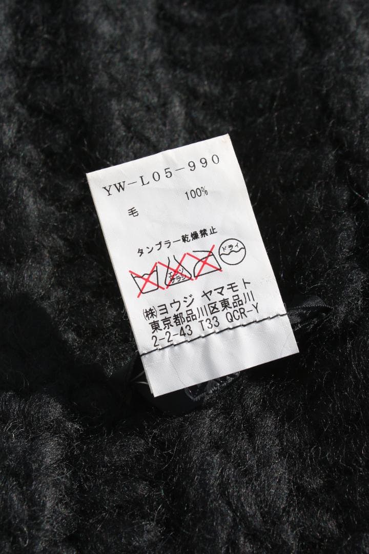 Y's ワイズ 大判スカーフ Yohji Yamamoto 黒 ヨウジヤマモト