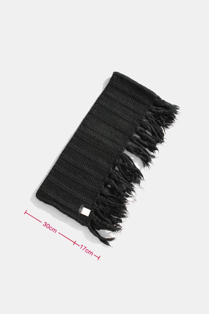 Y's ワイズ 大判スカーフ Yohji Yamamoto 黒 ヨウジヤマモト